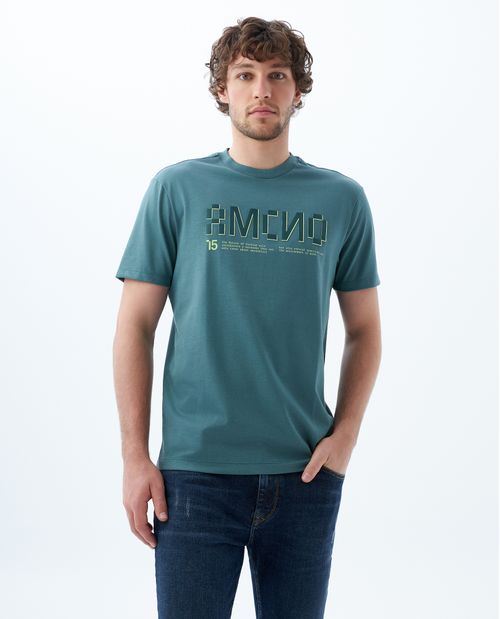 Camiseta slim manga corta para hombre
