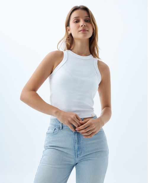 Camiseta manga sisa con lavado especial para mujer