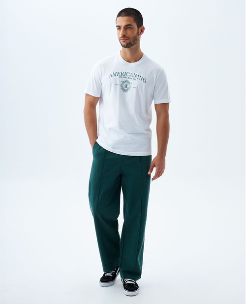 Camiseta cuello redondo en rib para hombre