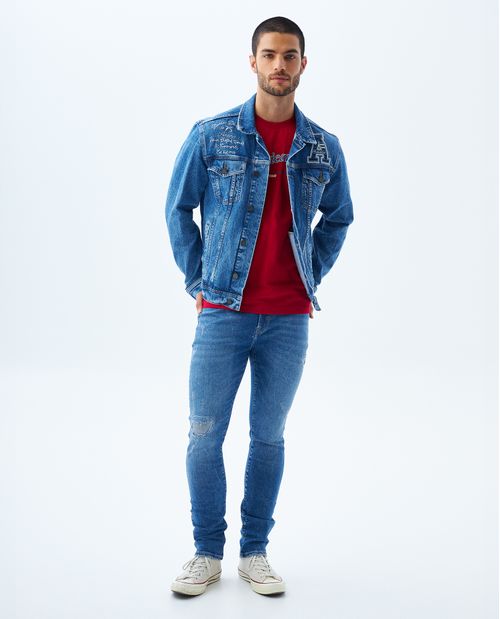 Camiseta manga corta con estampado para hombre