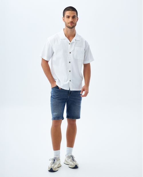 Camisa Box fit manga corta para hombre