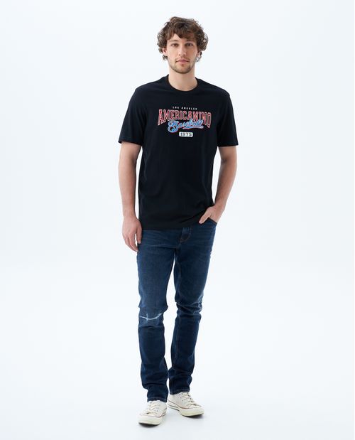 Camiseta manga corta con estampado para hombre