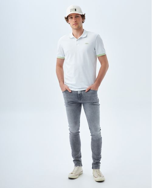 Polo con estampado localizado para hombre