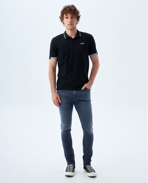 Polo con estampado localizado para hombre