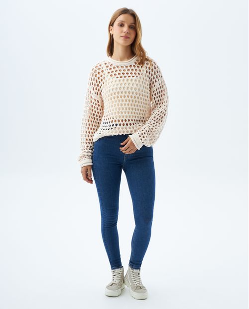 Jean Jegging fit tono medio para mujer