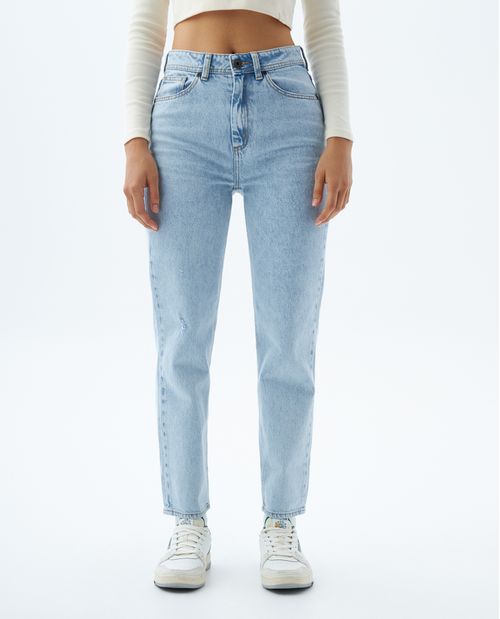 Jean Momfit claro para mujer