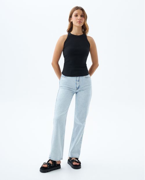 Jean Straight fit tono claro para mujer