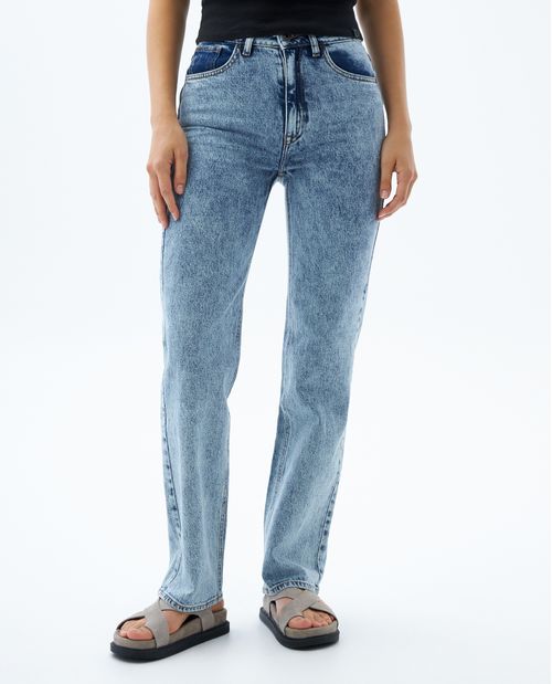 Jean Straight medio claro para mujer