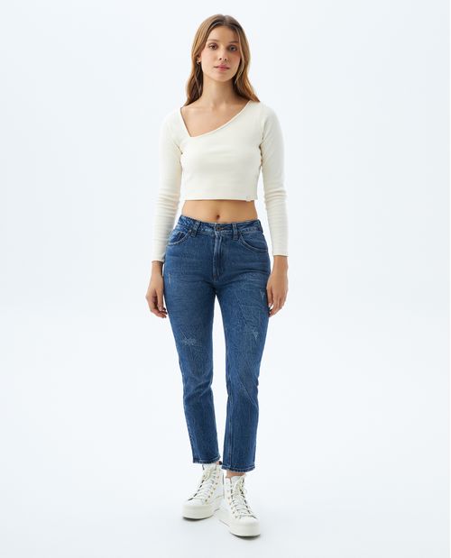 Jean Boyfriend con desgaste para mujer