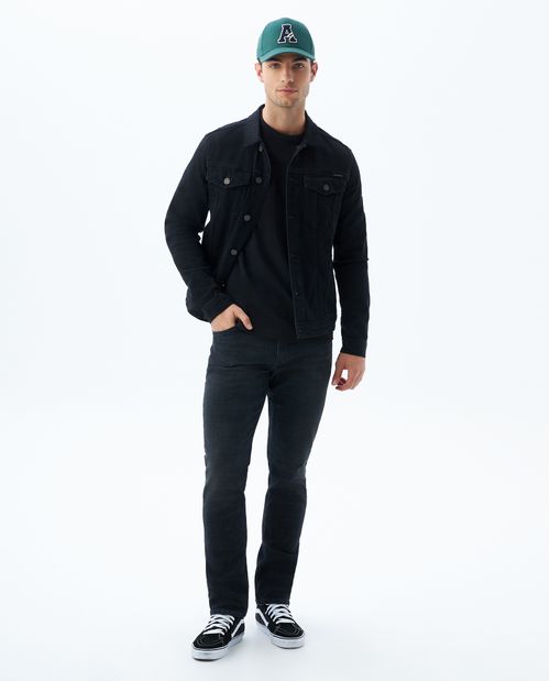 Chaqueta black denim para hombre
