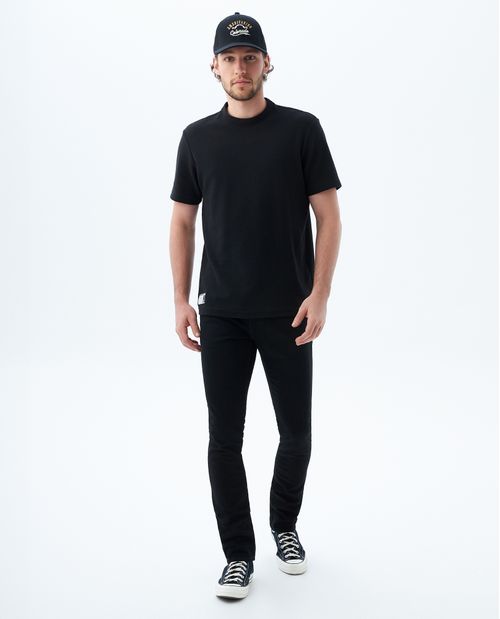 Jean negro cinco bolsillos para hombre