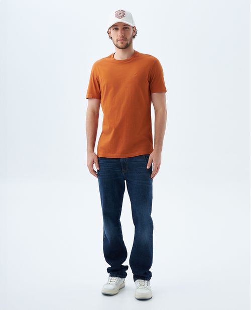 Camiseta clásica con bordado para hombre