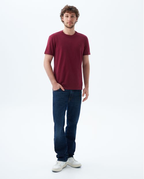 Camiseta clásica con bordado para hombre