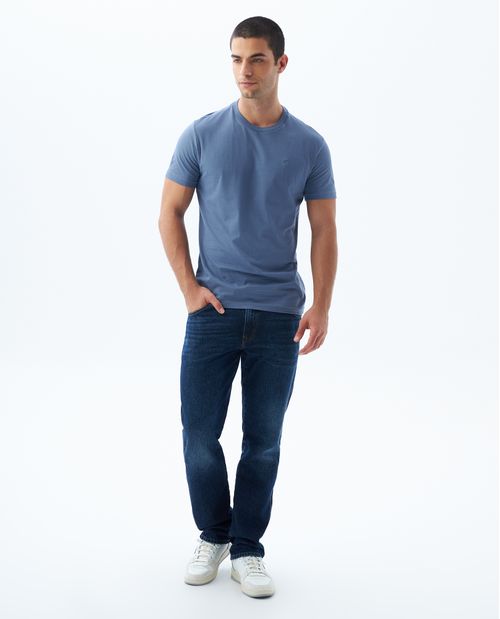 Camiseta clásica con bordado para hombre