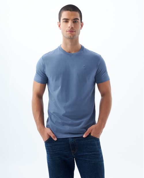 Camiseta clásica con bordado para hombre