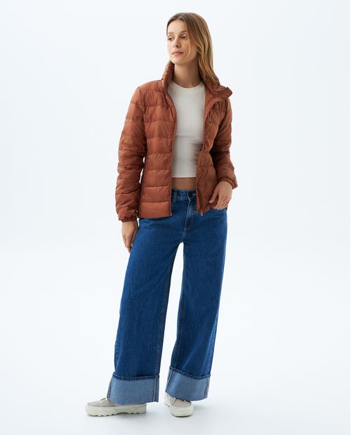Chaqueta de cuello alto para mujer