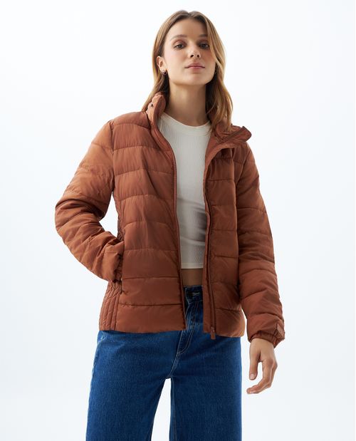 Chaqueta de cuello alto para mujer