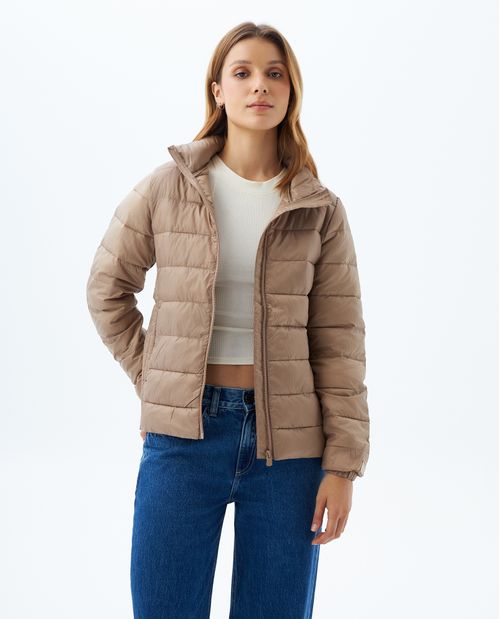 Chaqueta de cuello alto para mujer