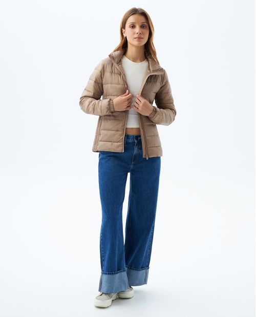 Chaqueta de cuello alto para mujer