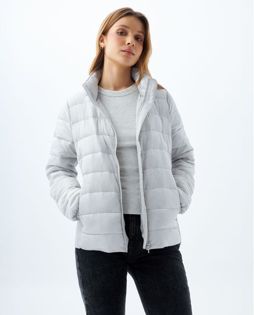 Chaqueta de cuello alto para mujer