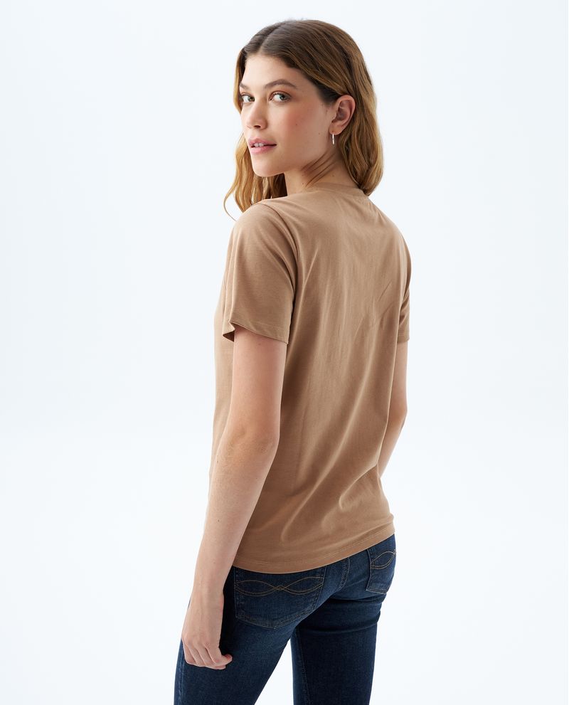 Camiseta básica marrón mujer sale