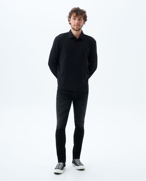 Jean Tapered tono negro para hombre