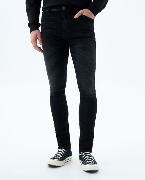 Jean Tapered tono negro para hombre