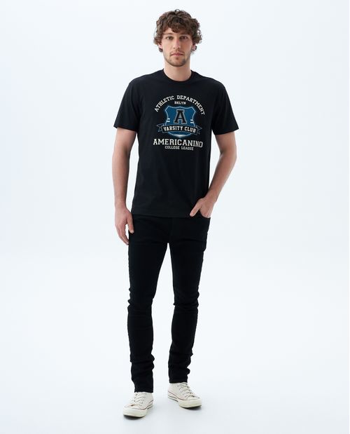 Jean Skinny black denim para hombre