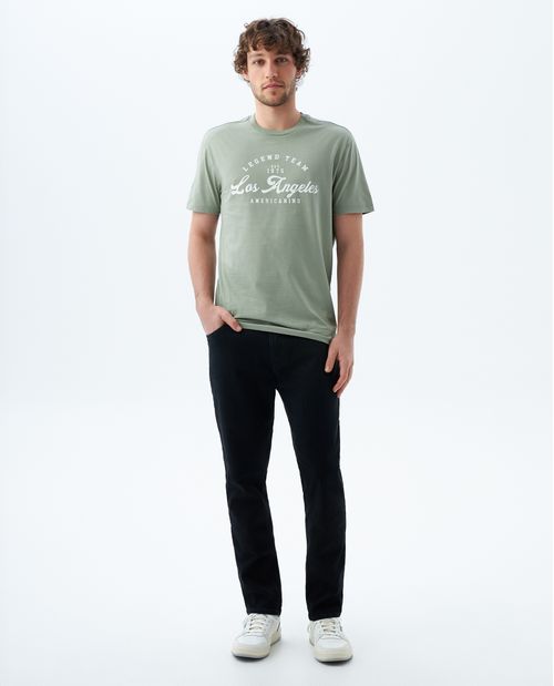 Jean Tapered black denim para hombre