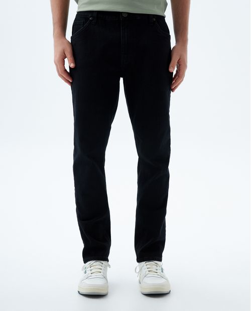 Jean Tapered black denim para hombre