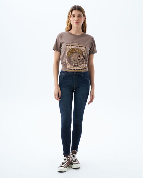 Jean Jegging tiro alto para mujer