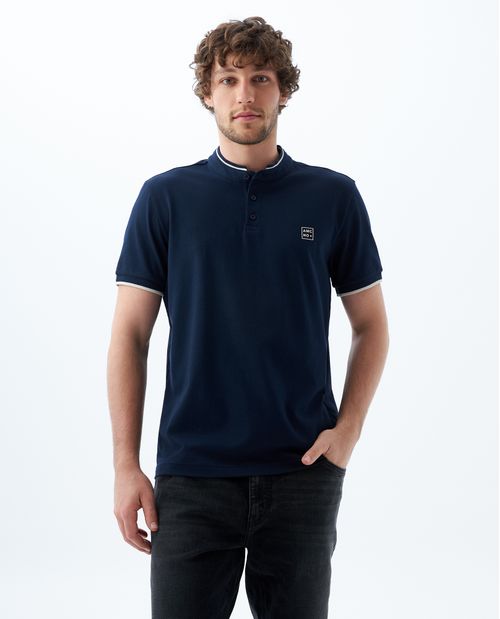 Polo con aplique punto corazón para hombre