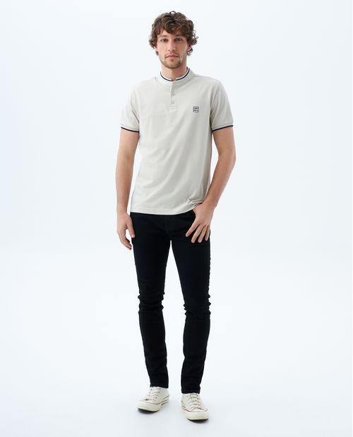 Polo con aplique punto corazón para hombre