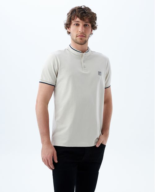 Polo con aplique punto corazón para hombre