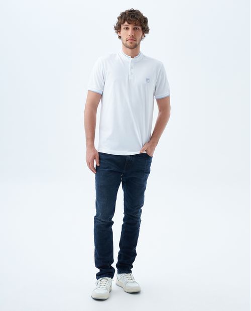 Polo con aplique punto corazón para hombre