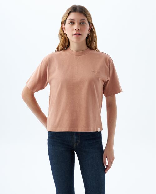 Camiseta manga corta básica para mujer