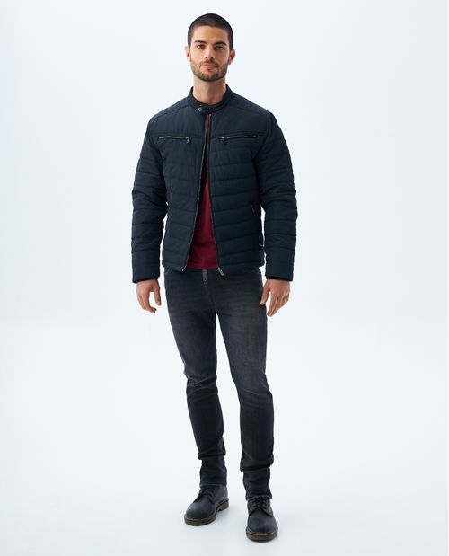 Chaqueta tipo biker para hombre