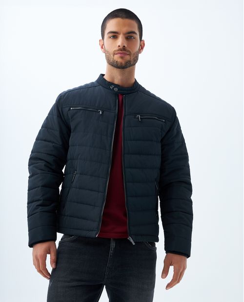 Chaqueta tipo biker para hombre