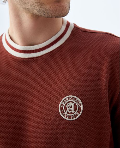 Camiseta manga corta con aplique para hombre