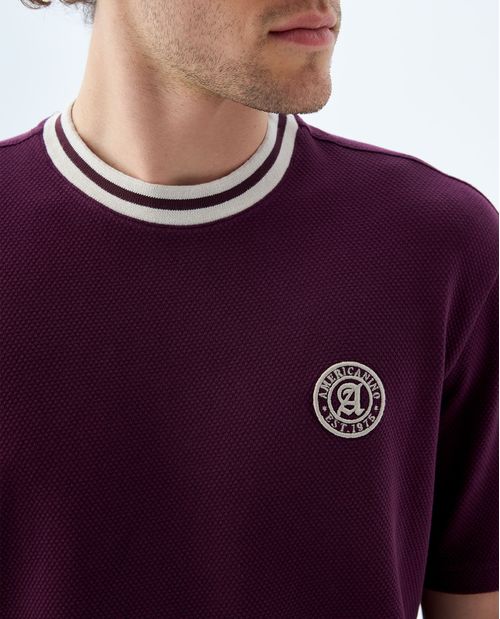 Camiseta manga corta con aplique para hombre