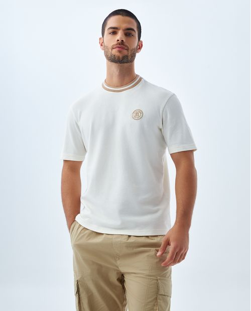 Camiseta manga corta con aplique para hombre