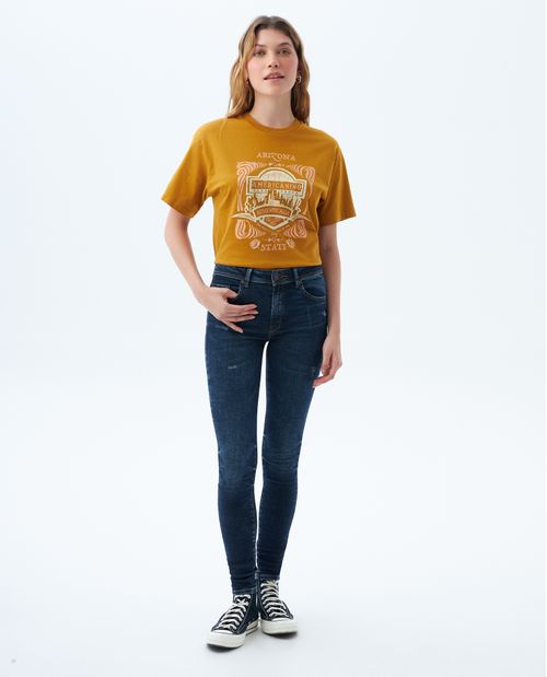 Jean Jegging con raspones localizados para mujer