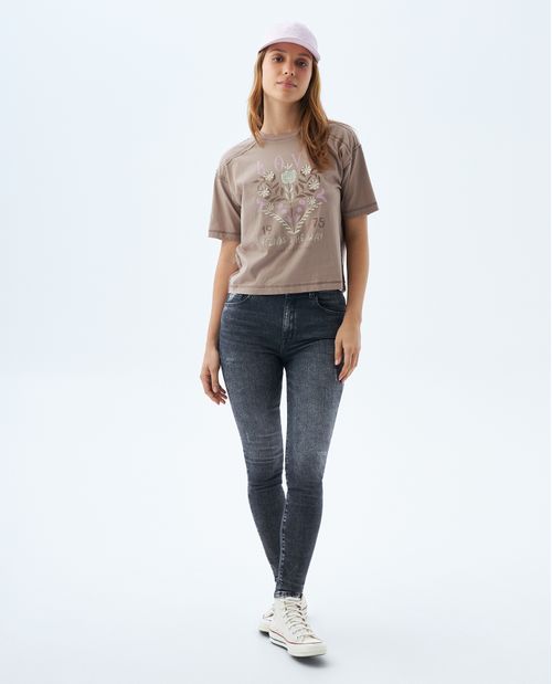 Jean Jegging black denim para mujer