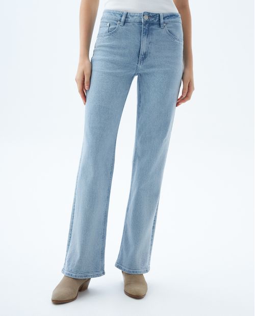 Jean Straight bordado para mujer