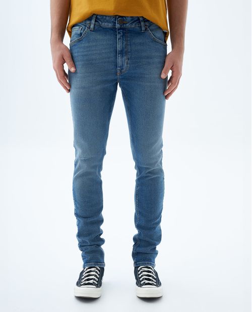 Jean Tapered tono medio con tallones para hombre