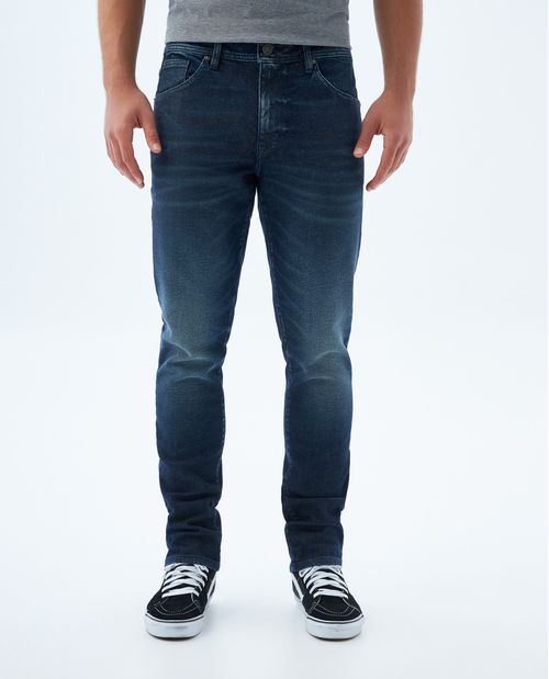 Jean slim tono oscuro para hombre