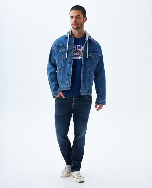 Jean slim tono oscuro para hombre