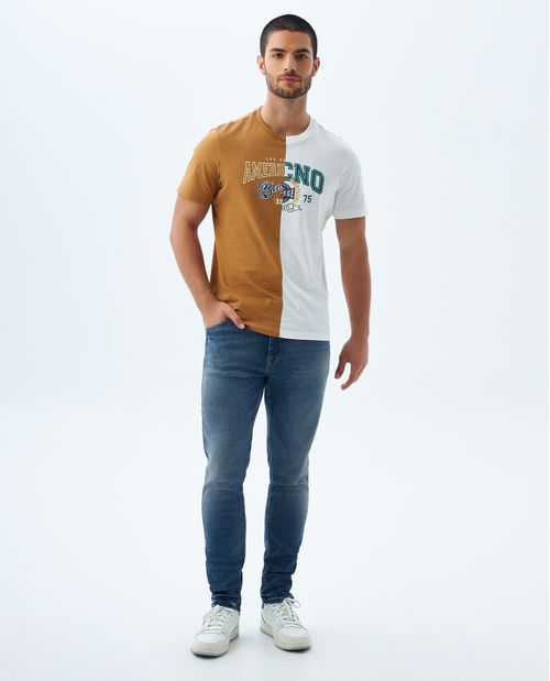 Jean slim con raspones para hombre
