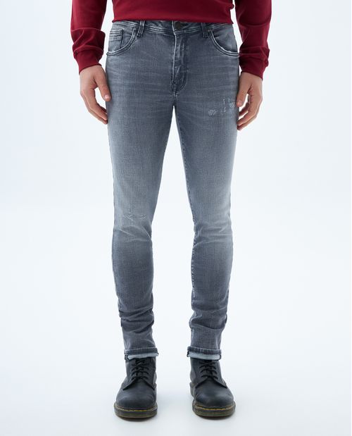 Jean slim gris para hombre