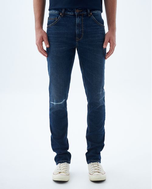 Jean slim tono oscuro para hombre